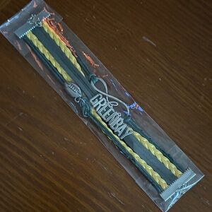 Green Bay Infinity Charm Bracelet with Yellow and Green Straps